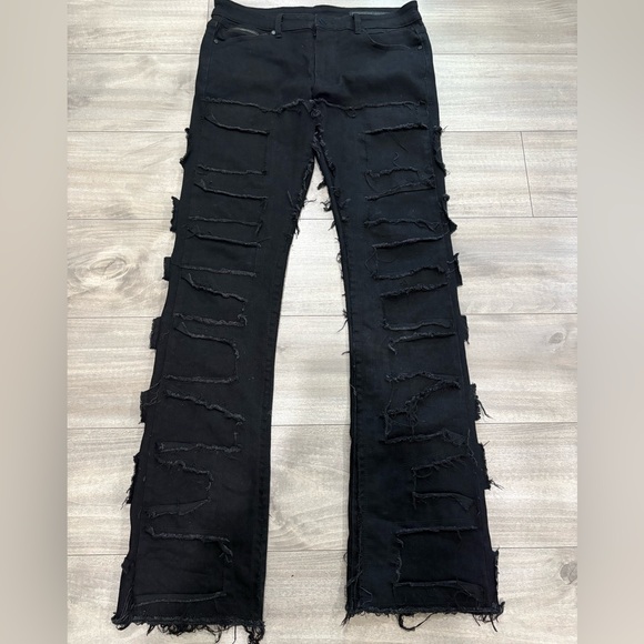 Rockstar Original Men's Black Distressed Straight Jeans Size 34 - Picture 1 of 11